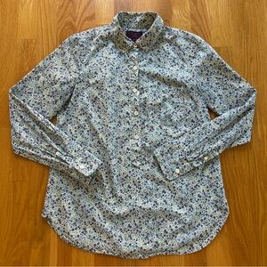 J. CREW | Floral Long Sleeve Button-Up Blouse Collard Shirt Liberty Art Fabrics